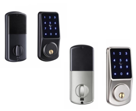 Tuya WiFi BLE Smart Door Lock IP65, Fingerprint, Al Alloy Panel, Remote Control, Single Latch 5050/6050, Black/White, Long Battery Life